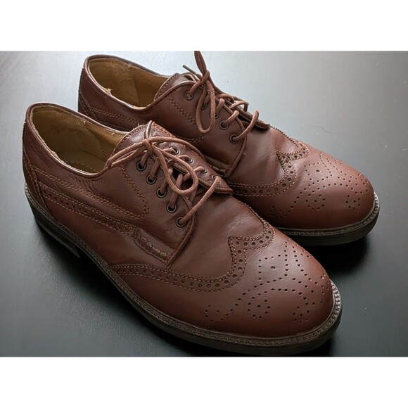 Giorgio Brutini Brown Leather Oxford Dress Shoes Made In Italy Men\'s Size 8
